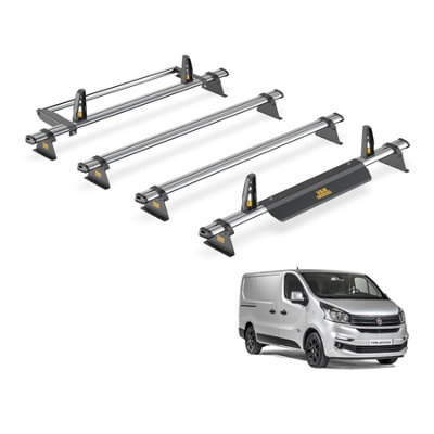 B&Q -  Trade Fiat Talento (2016+) Roof Rack 4 Steel Roof BarsLoadstops & Rear Ladder RollerUltibar TradeSb315-4/vgr-01