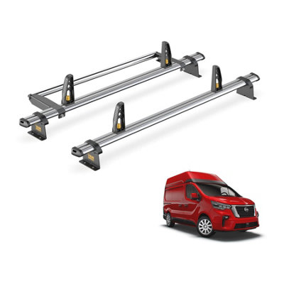 B&Q -  Trade Nissan Nv300 (2016+) Roof Rack 2 Steel Roof BarsLoadstops & Rear Ladder RollerUltibar TradeSb211-2/vgr-03