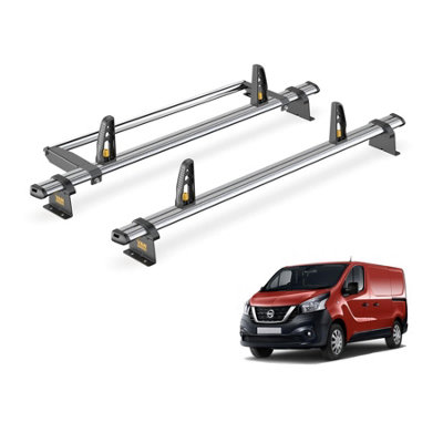 B&Q -  Trade Nissan Nv300 (2016+) Roof Rack 2 Steel Roof BarsLoadstops & Rear Ladder RollerUltibar TradeSb315-2/vgr-30