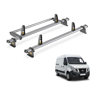 B&Q -  Trade Nissan Nv400 (2011+) Roof Rack 2 Steel Roof BarsLoadstops & Rear Ladder RollerUltibar TradeSb286-2/vgr-03