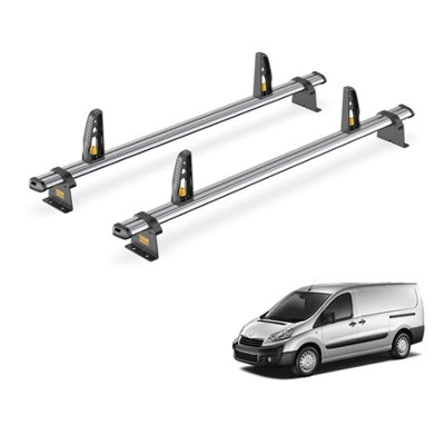 B&Q -  Trade Peugeot Expert (2007-2016) Roof Rack 2 Steel Roof Bars & LoadstopsUltibar TradeSb248-2