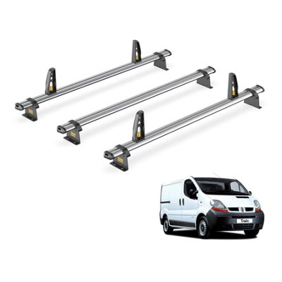 B&Q -  Trade Renault Trafic (2001-2014) Roof Rack 3 Steel Roof Bars & LoadstopsUltibar TradeSb255-3