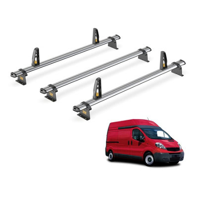 B&Q -  Trade Renault Trafic (2001-2014) Roof Rack 3 Steel Roof Bars & LoadstopsUltibar TradeSb211-3