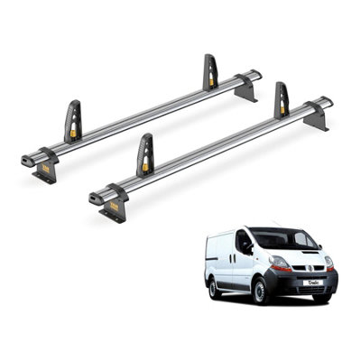 B&Q -  Trade Renault Trafic (2001-2014) Roof Rack 2 Steel Roof Bars & LoadstopsUltibar TradeSb255-2