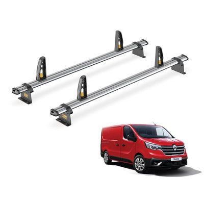 B&Q -  Trade Renault Trafic (2014+) Roof Rack 2 Steel Roof Bars & LoadstopsUltibar TradeSb315-2