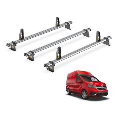 B&Q -  Trade Renault Trafic (2014+) Roof Rack 3 Steel Roof Bars & LoadstopsUltibar TradeSb211-3