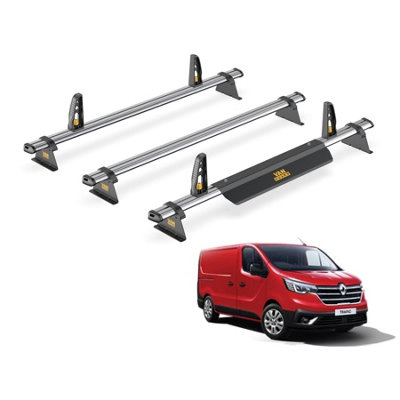 B&Q -  Trade Renault Trafic (2014+) Roof Rack 3 Steel Roof Bars & LoadstopsUltibar TradeSb315-3