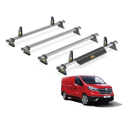 B&Q -  Trade Renault Trafic (2014+) Roof Rack 4 Steel Roof Bars & LoadstopsUltibar TradeSb315-4