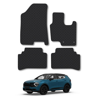 Car Mat Co Kia Sportage (Phev) (2022+) Rubber Car Mats Heavy-Duty Tailored Fit With Clips from B&Q