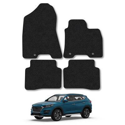 Car Mat Co Hyundai Tucson 2015-2021 (Hook Fixing) (Non-Hybrid) Car Mats Carpet Tailored from B&Q