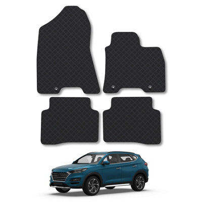 Car Mat Co Hyundai Tucson (2015-2021) (Hook Fixing) Rubber (Non-Hybrid) Car Mats Tailored from B&Q
