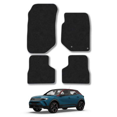 Car Mat Co Vauxhall Mokka 2020+ (Not For Ev / Mhev Models) Car Mats Grey Trim Carpet Tailored  Easy Clean Clips from B&Q