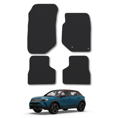 Car Mat Co Vauxhall Mokka (2020+) (Not For Ev / Mhev Models) Rubber Car Mats Heavy-Duty Tailored Fit With Clips from B&Q