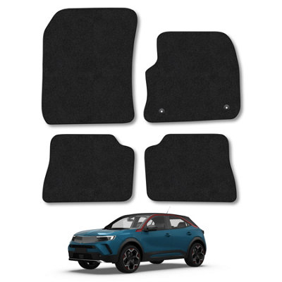 Car Mat Co Vauxhall Mokka-E (2020+) Car Mats Tailored Fit Black Trim Accessory Carpet Car Accessories Floor Mat With Clips from B&Q