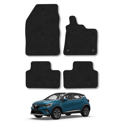 Car Mat Co Renault Captur (2020+) Car Mats Black Carpet Tailored Fit Easy Clean With Clips from B&Q