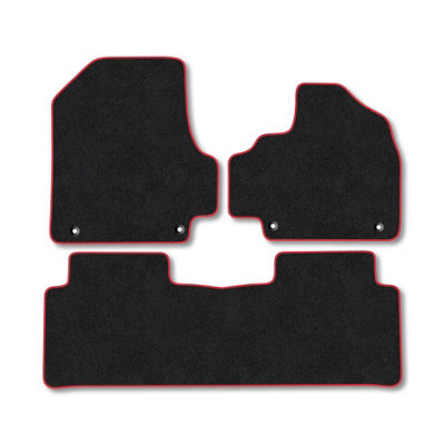 Car Mat Co Hyundai Ioniq 2021+ (Fixed Centre Console) Car Mats Red Trim Carpet Tailored from B&Q