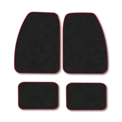 Car Mat Co Universal Car Mats 4 Piece Floor Mat Set For Cars Or Vans Carpet With Red Trim from B&Q