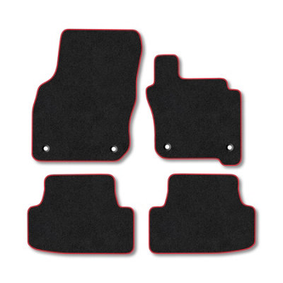 Car Mat Co Vw Golf Mk8 Mild Hybrid 2019+ Car Mats Red Trim Carpet Tailored Fit Easy Clean from B&Q