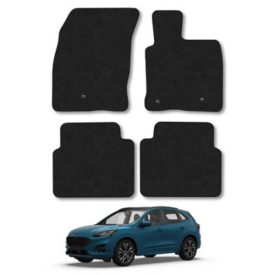 Car Mat Co Ford Kuga (2020+) Car Mats Black Carpet Tailored Fit Easy Clean With Clips from B&Q