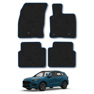 Car Mat Co Ford Kuga (2020+) Car Mats Blue Trim Carpet Tailored Fit Easy Clean With Clips from B&Q