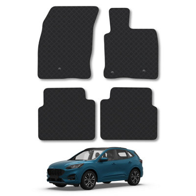 B&Q -  Ford Kuga (2020+) Rubber Car Mats Heavy-Duty Tailored Fit Waterproof Durable