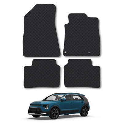 Car Mat Co Kia Niro Phev (2022+) Plug-In-Hybrid Rubber Car Mats Tailored Fit Durable Waterproof Easy-Clean With Clips from B&Q