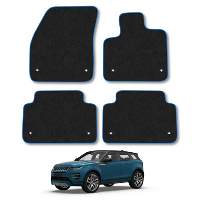 Car Mat Co Land Rover Range Rover Evoque 2019+ (Auto) Car Mats Blue Trim Carpet Tailored from B&Q