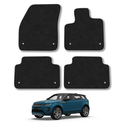 Car Mat Co Land Rover Range Rover Evoque 2019+ (Auto) Car Mats Grey Trim Carpet Tailored from B&Q