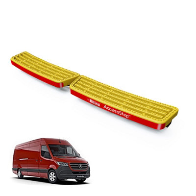 B&Q -  Accessstep For Mercedes Sprinter (2018+)Van Rear Safety Access StepNo Reverse Sensors (Yellow)(Ss205Y)