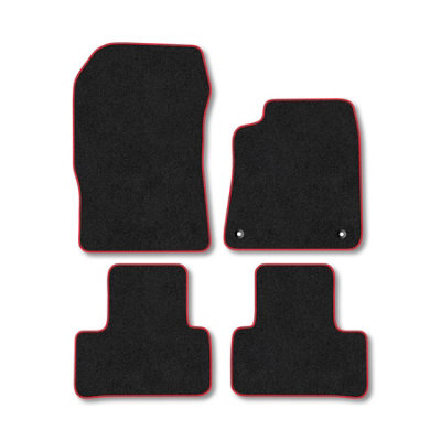 Car Mat Co Ds4 (2021+) Car Mats Red Trim Carpet Tailored Fit Easy Clean With Clips from B&Q
