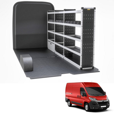 Van Guard Trade Citroen Relay (2006+) Van Racking Organiser Van Shelving & Accessories (Silver Package) Driver Side (Tvr-S-007-Os) from B&Q