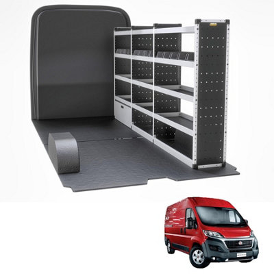 Van Guard Trade Fiat Ducato (2006+) Van Racking Organiser Van Shelving & Accessories (Silver Package) Driver Side (Tvr-S-007-Os) from B&Q