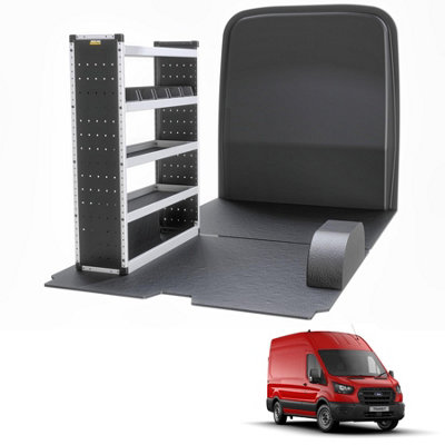 Van Guard Trade Ford Transit 2014+ Van Racking Organiser Van Shelving & Accessories Silver Package Passanger Side Tvr-S-006-Ns from B&Q
