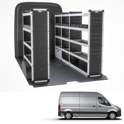 Van Guard Trade Mercedes Sprinter (2018+) Van Racking Organiser  (Silver Package) Driver + Passanger Bundle (Tvr-S-014) from B&Q
