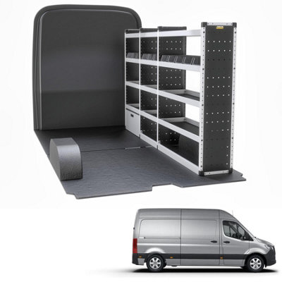 Van Guard Trade Mercedes Sprinter 2018+ Van Racking Organiser Van Shelving & Accessories Silver Package Driver Side Tvr-S-014-Os from B&Q