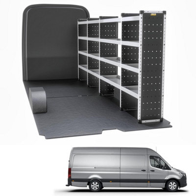 Van Guard Trade Mercedes Sprinter (2018+) Van RackingOrganiser Van Shelving (Bronze Package)Driver Side (Tvr-B-015-Os) from B&Q