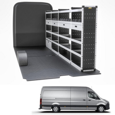 Van Guard Trade Mercedes Sprinter 2018+ Van Racking Organiser Van Shelving & Accessories Gold Package Driver Side Tvr-G-015-Os from B&Q