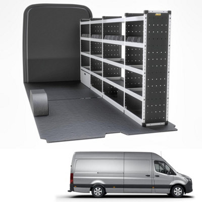 Van Guard Trade Mercedes Sprinter 2018+ Van Racking Organiser Van Shelving & Accessories Silver Package Driver Side Tvr-S-015-Os from B&Q