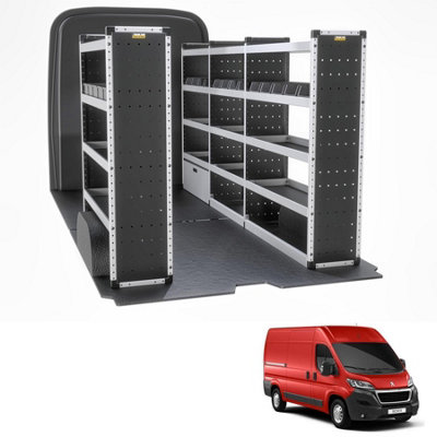 Van Guard Trade Peugeot Boxer (2006+) Van Racking Organiser  (Silver Package) Driver + Passanger Bundle (Tvr-S-007) from B&Q