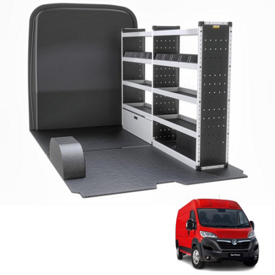 Van Guard Trade Vauxhall Movano 2022+ Van Racking Organiser Van Shelving & Accessories Silver Package Driver Side Tvr-S-006-Os from B&Q