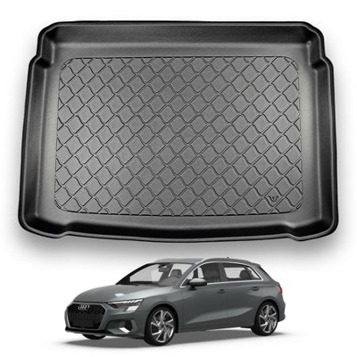 B&Q -  Audi A3 (2020+) (Sportback) Boot Liner (Lower Boot Position) Premium Tailored Boot Mat Protectorwaterproof Accessory