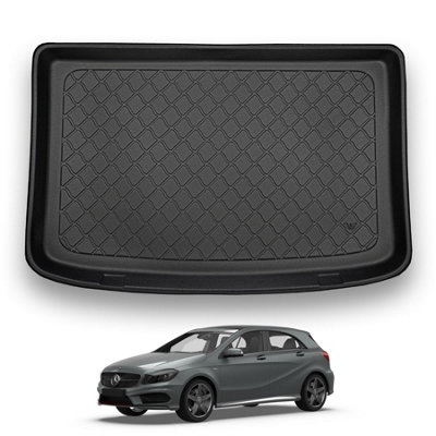 Nomad Mercedes A-Class (2013-2018) Boot Liner Premium Tailored Boot Mat Protector Easy Install Recyclable Waterproof Raised Edges from B&Q