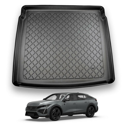 Nomad Peugeot 408 (2022+) Boot Liner (Plug-In-Hybrid Models) Premium Tailored Boot Mat Protector Thermoplastic Waterproof from B&Q