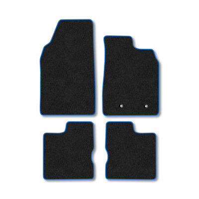 B&Q -  Dacia Duster 2018+ (Without Passanger Drawer) Car Mats Blue Trim Carpet