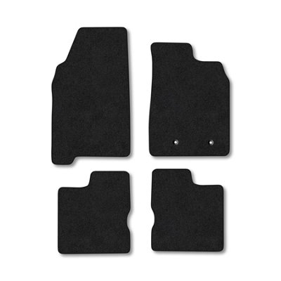 B&Q -  Dacia Duster 2018+ (With Passanger Drawer) Car Mats Black Carpet Tailored Fit
