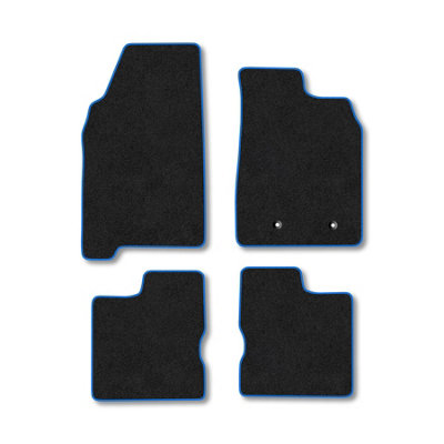 B&Q -  Dacia Duster 2018+ (With Passanger Drawer) Car Mats Blue Trim Carpet Tailored