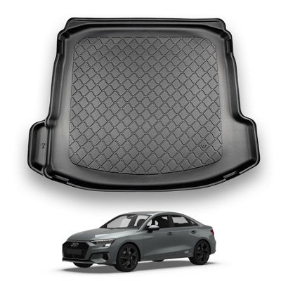 Nomad Audi A3 (2020+) (Saloon) Boot Liner Premium Tailored Boot Mat Protector Easy Install Thermoplastic Waterproof Raised Edges from B&Q