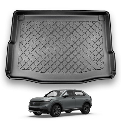 B&Q -  Honda Hr-V (2021+) Boot Liner Premium Tailored Boot Mat Protector Easy Install Waterproof Raised Edges Custom Accessory