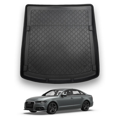 Nomad Audi A6 (2011-2018) Boot Liner (Saloon Models) Premium Tailored Boot Mat Protector Waterproof Raised Edges Accessory from B&Q