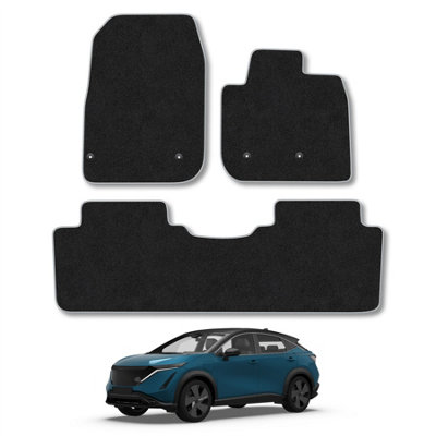 Car Mat Co Nissan Ariya (2022+) Car Mats Grey Trim Carpet Tailored Fit Easy Clean With Clip from B&Q